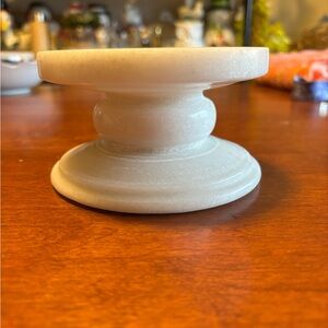 Elegant Cream Stone Candle Stand